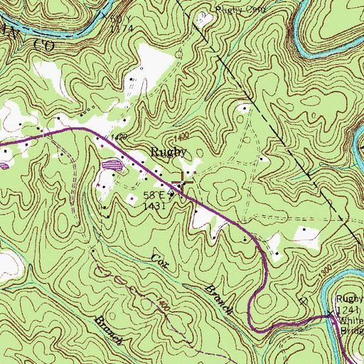 Topographic Map of Christ Episcopal Church, TN