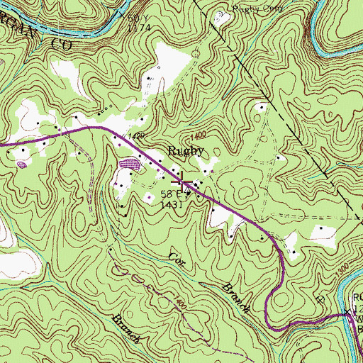 Topographic Map of Kingstone Lisle, TN