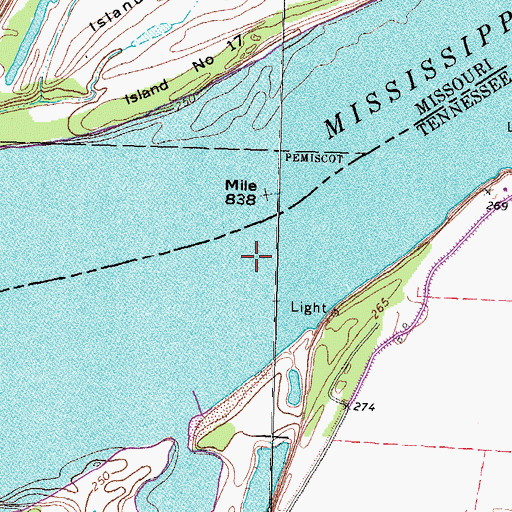 Topographic Map of Bader Bar, TN