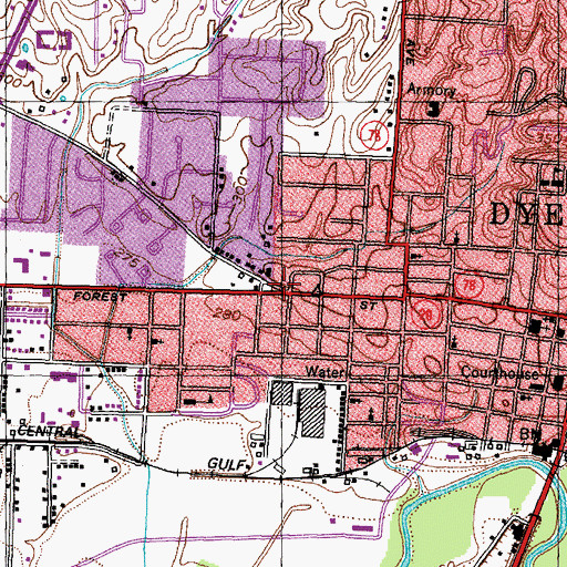 Topographic Map of Calvary Hill Baptist Church, TN