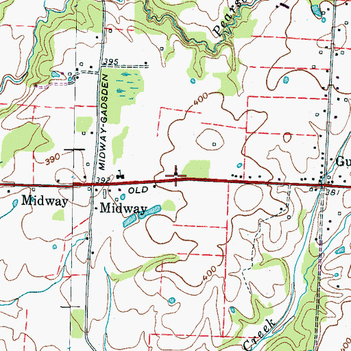 Topographic Map of Midway Baptist Church, TN