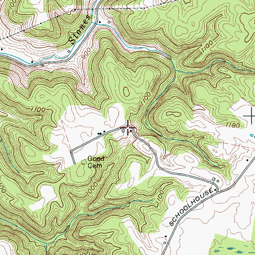 Topographic Map of Blanton (historical), TN