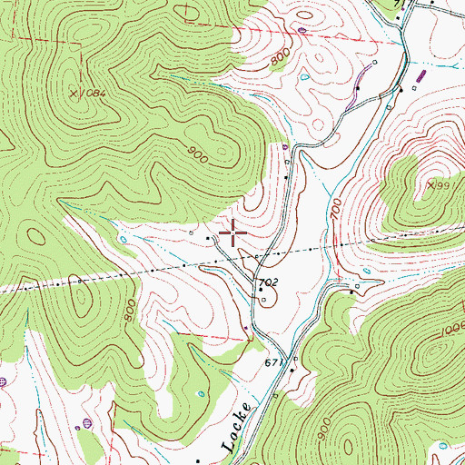 Topographic Map of Bragg Cemetery, TN