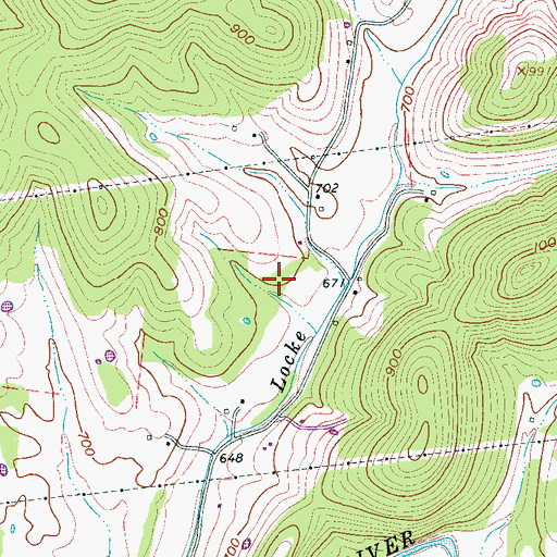 Topographic Map of Carter Cemetery, TN