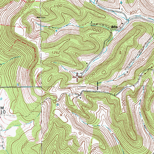 Topographic Map of Davenport Cemetery, TN
