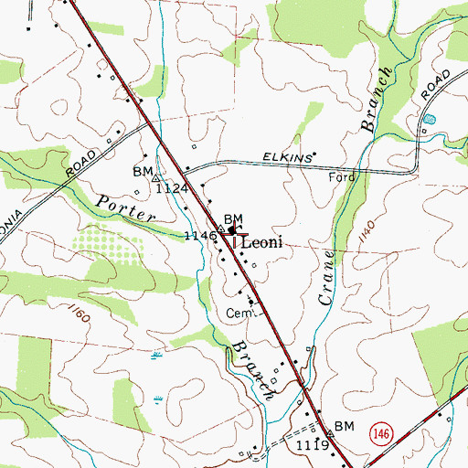 Topographic Map of Eastside Elementary School, TN