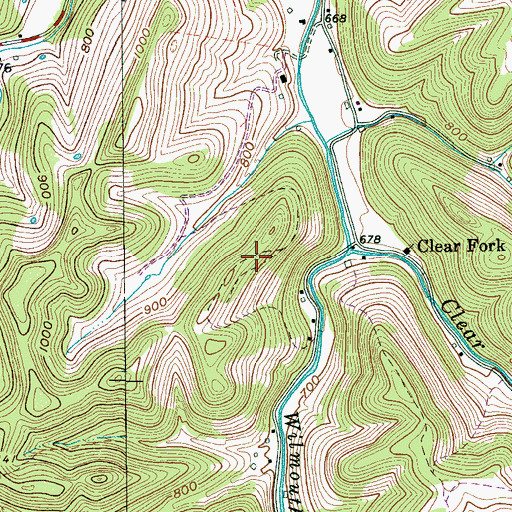 Topographic Map of Gassaway Church of Christ, TN
