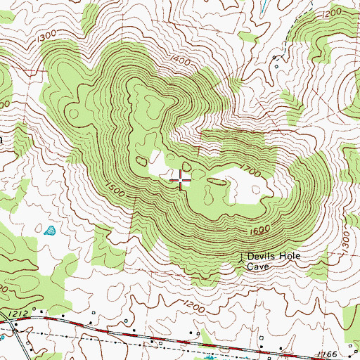 Topographic Map of Little Short Mountain, TN