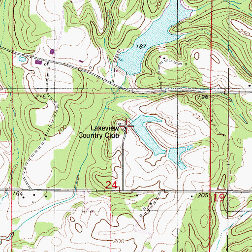 Topographic Map of Lakeview Country Club, AL