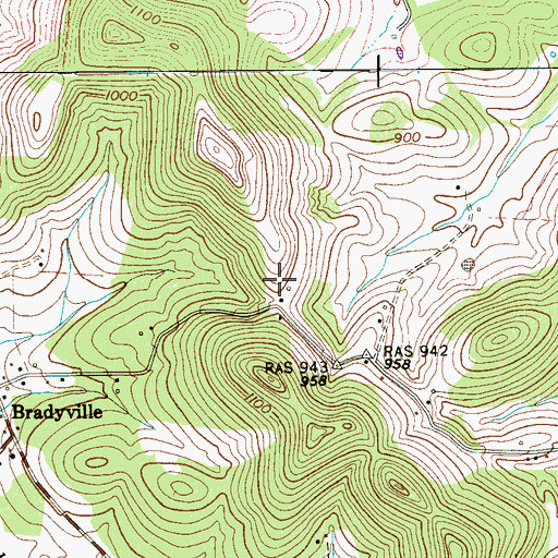 Topographic Map of Patton Cemetery, TN