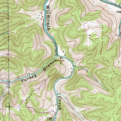 Topographic Map of Rabbit Bluff School (historical), TN