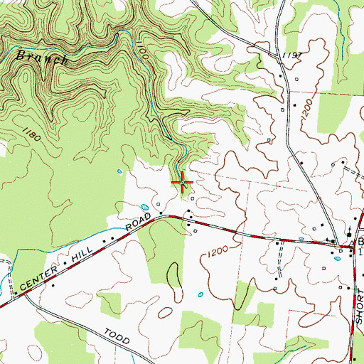 Topographic Map of Rainbow Falls, TN