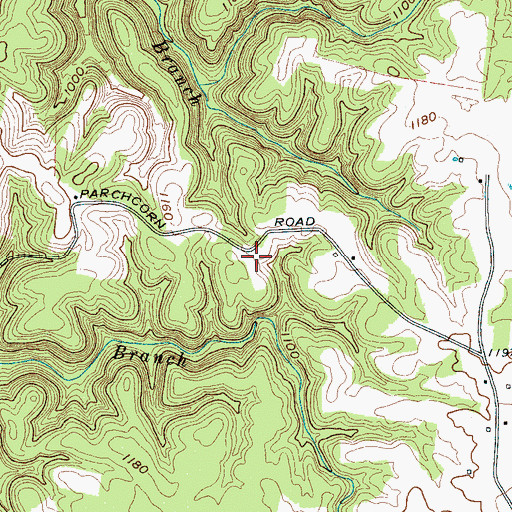 Topographic Map of Thomas Town (historical), TN