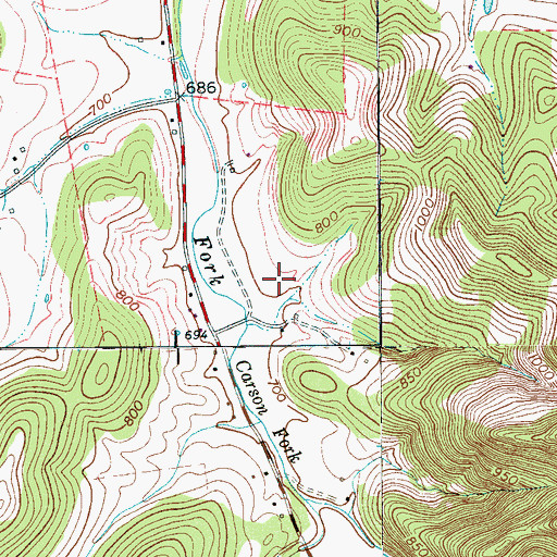 Topographic Map of Todd Cemetery, TN