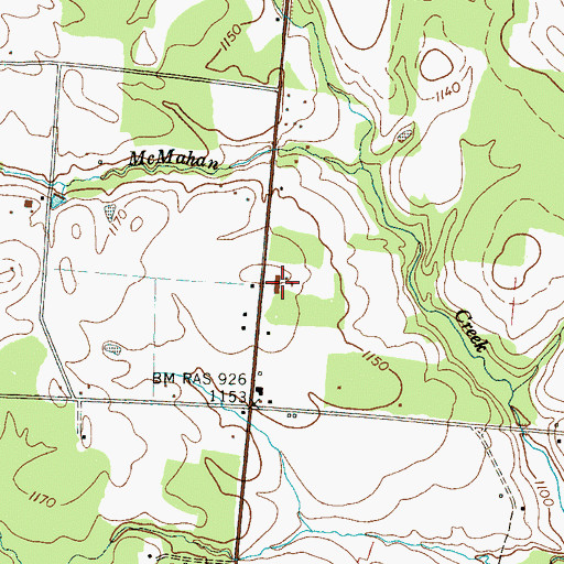 Topographic Map of Woodland School, TN