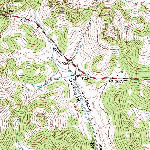 Topographic Map of Goodwill Missionary Baptist Church, TN