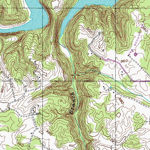 Topographic Map of Bugger Hole Hollow, TN