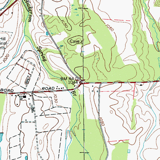 Topographic Map of Bobs Cross Roads (historical), TN