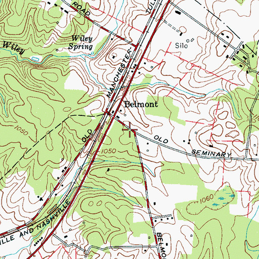 Topographic Map of Oak Hill Seminary (historical), TN