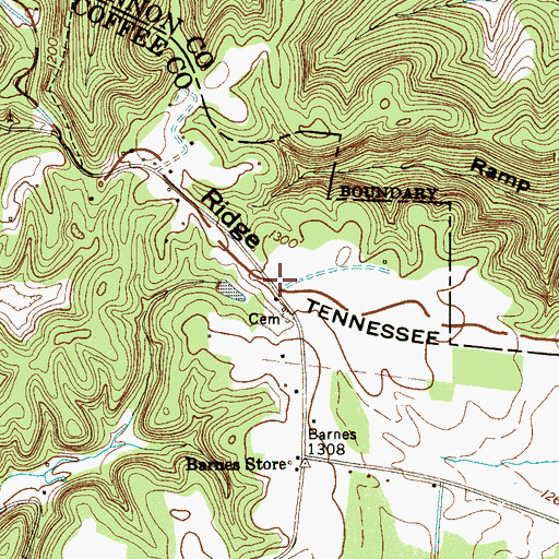 Topographic Map of Robinson (historical), TN