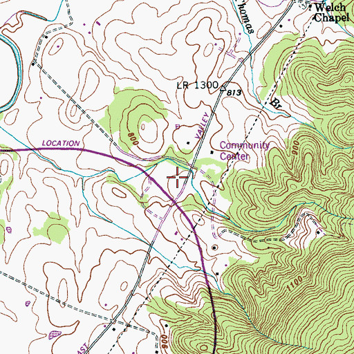 Topographic Map of Elm Hill, TN