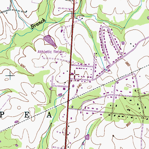 Topographic Map of Goshen (historical), TN