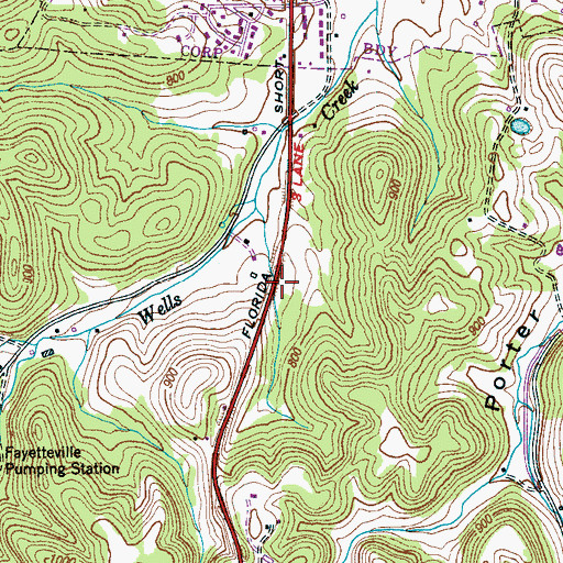 Topographic Map of Wells Hill (historical), TN