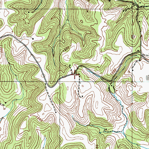 Topographic Map of Fairview School (historical), TN