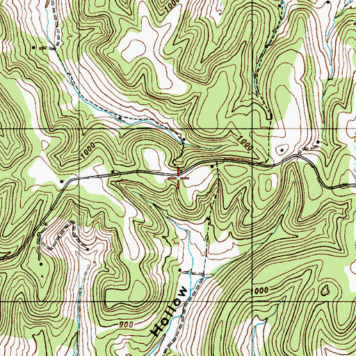 Topographic Map of Hope Chapel (historical), TN