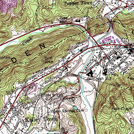 Topographic Map of Beech Park Baptist Church, TN