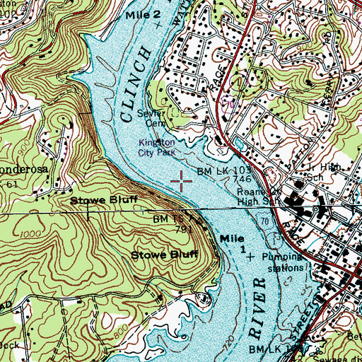 Topographic Map of Byrds Ferry (historical), TN