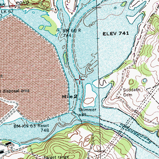 Topographic Map of Coopers Ferry (historical), TN
