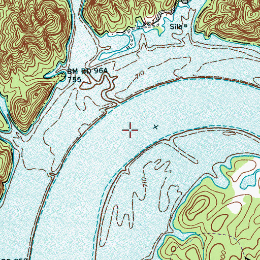 Topographic Map of Haggards Ferry (historical), TN