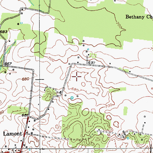 Topographic Map of Babb Cemetery, TN