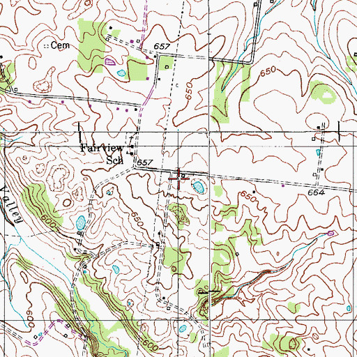 Topographic Map of Barbee Cemetery, TN