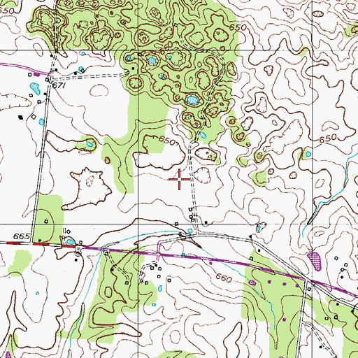 Topographic Map of Bell Cemetery, TN