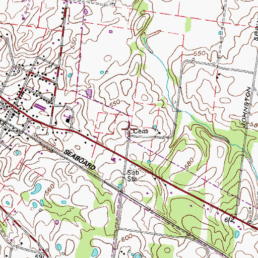 Topographic Map of Bellwood Cemetery, TN