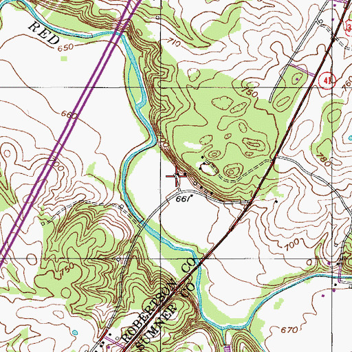Topographic Map of Cheeks Stand (historical), TN