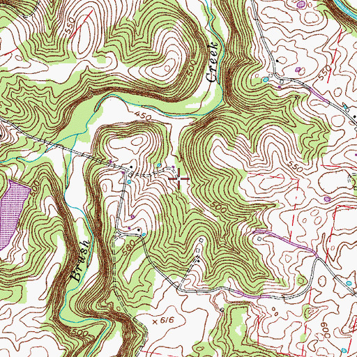 Topographic Map of Connell Cemetery, TN