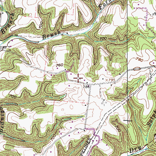 Topographic Map of Copley Cemetery, TN