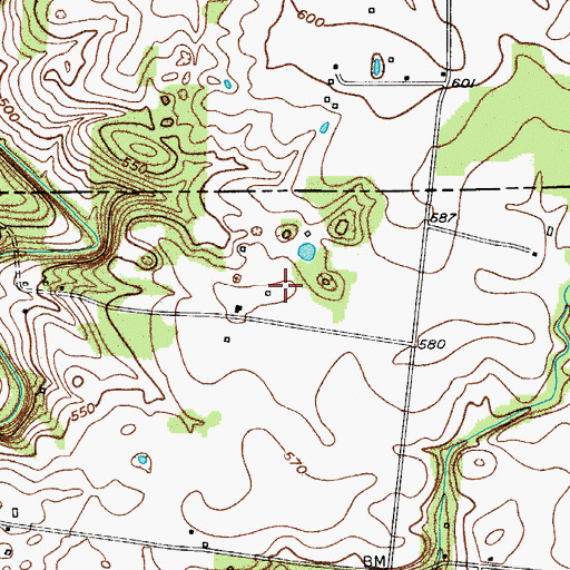 Topographic Map of Cross Cemetery, TN