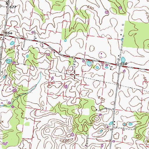 Topographic Map of Darden Cemetery, TN
