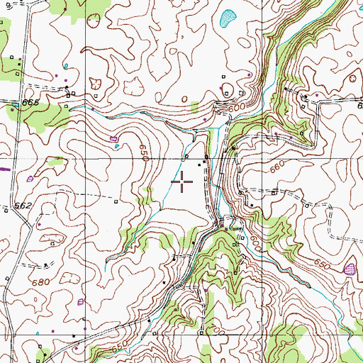 Topographic Map of Dean Cemetery, TN