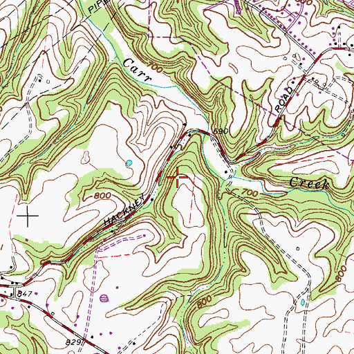 Topographic Map of Dorris Cemetery, TN