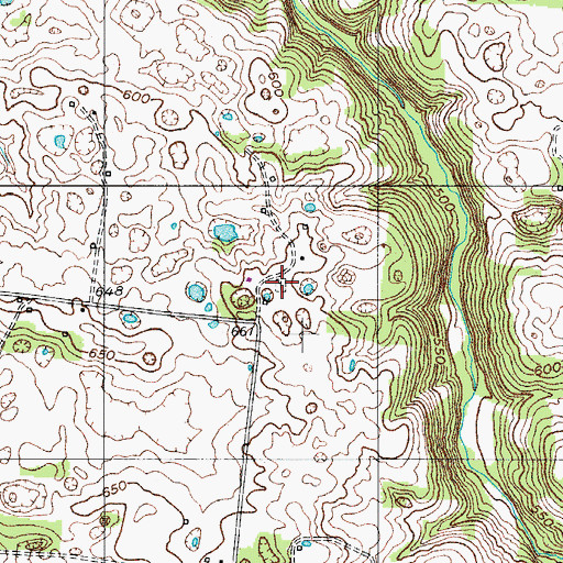 Topographic Map of Dunn Cemetery, TN