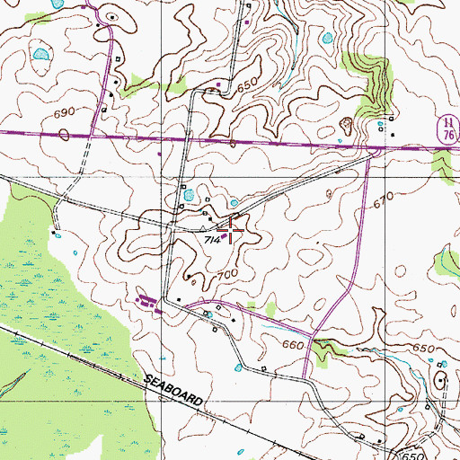 Topographic Map of Dunn Cemetery, TN