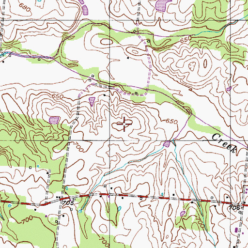Topographic Map of Durrett Cemetery, TN