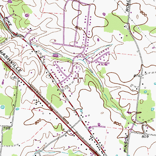 Topographic Map of Eidson Cemetery, TN