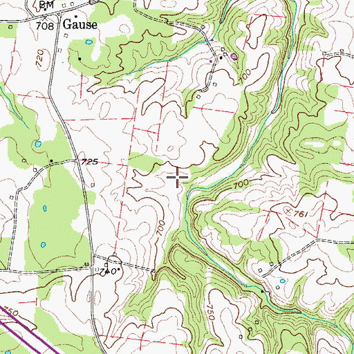 Topographic Map of Elliott Cemetery, TN