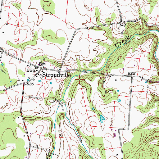 Topographic Map of Elliott Cemetery, TN